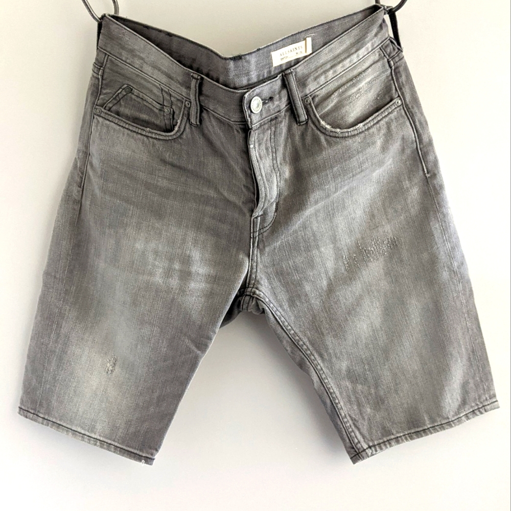 All Saints Denim shorts, small, grey